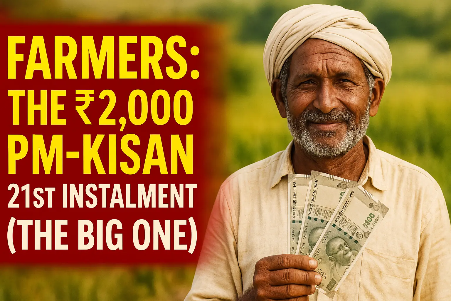 Farmers: The ₹2,000 PM-Kisan 21st Instalment (The Big One)